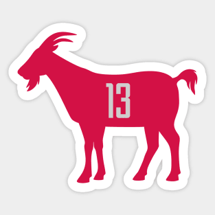 HOU GOAT - 13- White Sticker